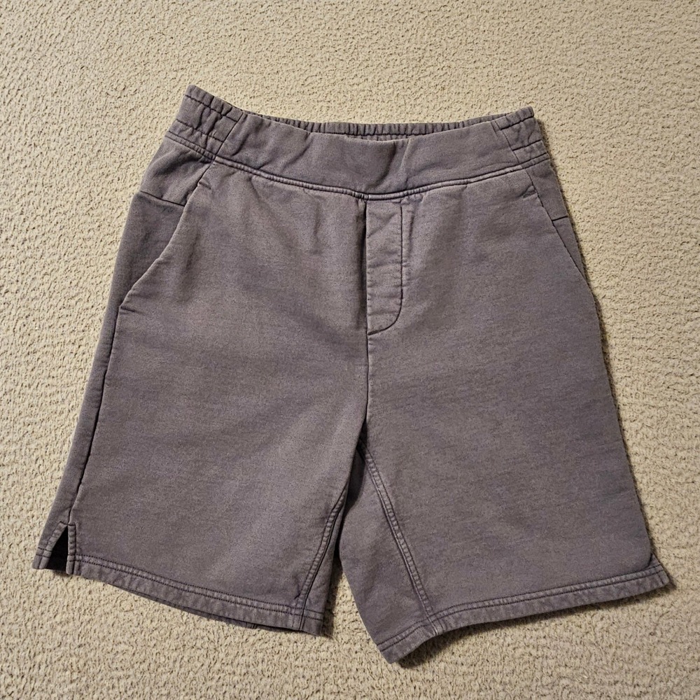 On Running Mens Sweat Shorts Grey Cotton French Terry Athletic Size Small